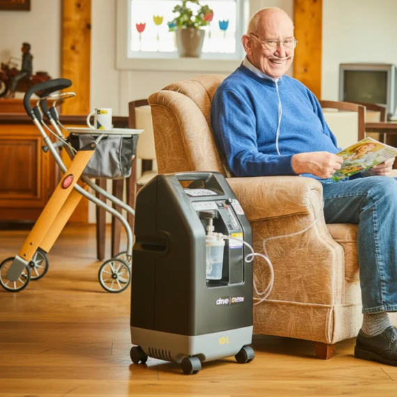 DeVilbiss Oxygen Concentrator 10 Liter home use lifestyle