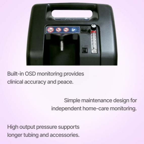DeVilbiss Oxygen Concentrator 10 Liter OSD monitoring panel