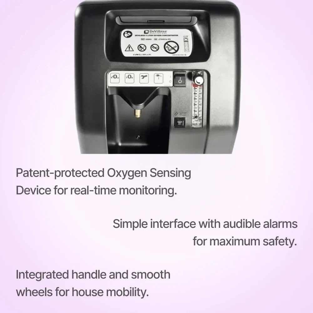 DeVilbiss Oxygen Concentrator 5 Liter control panel and OSD
