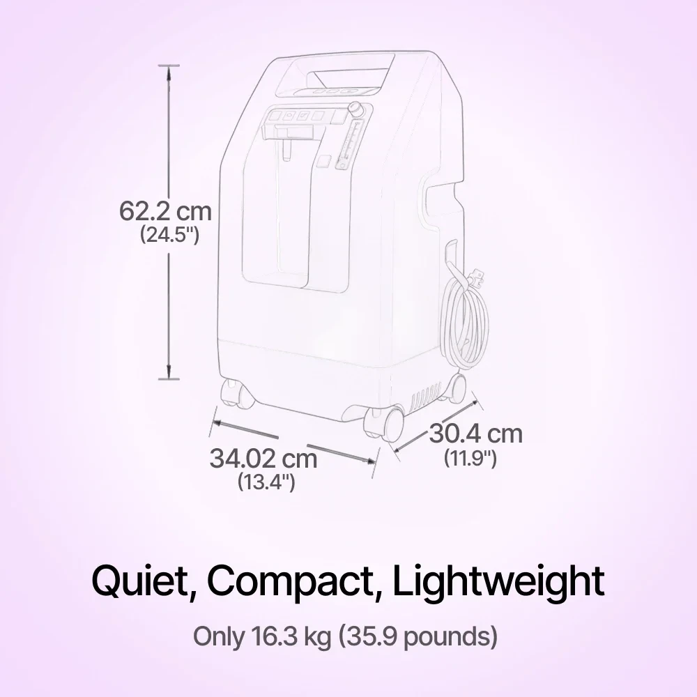 DeVilbiss Oxygen Concentrator 5 Liter dimensions