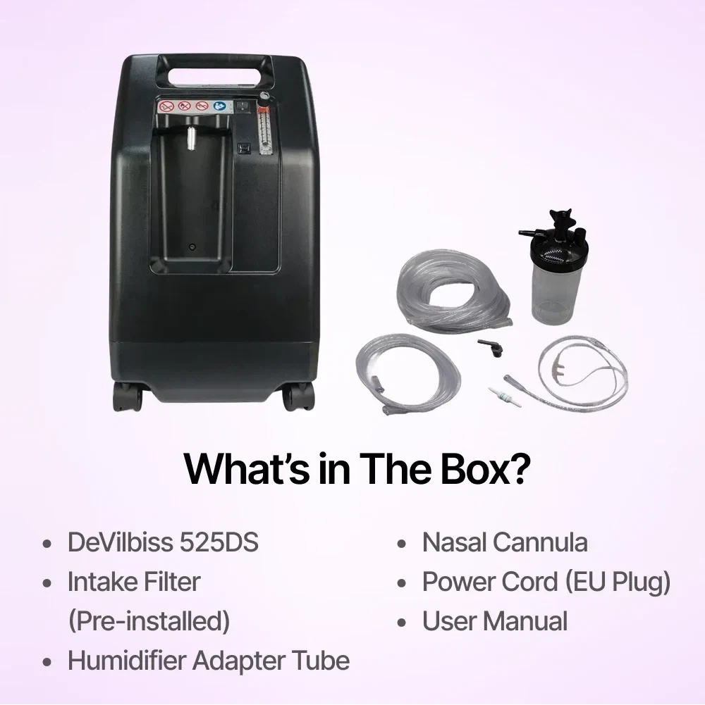 DeVilbiss Oxygen Concentrator 5 Liter what's in the box