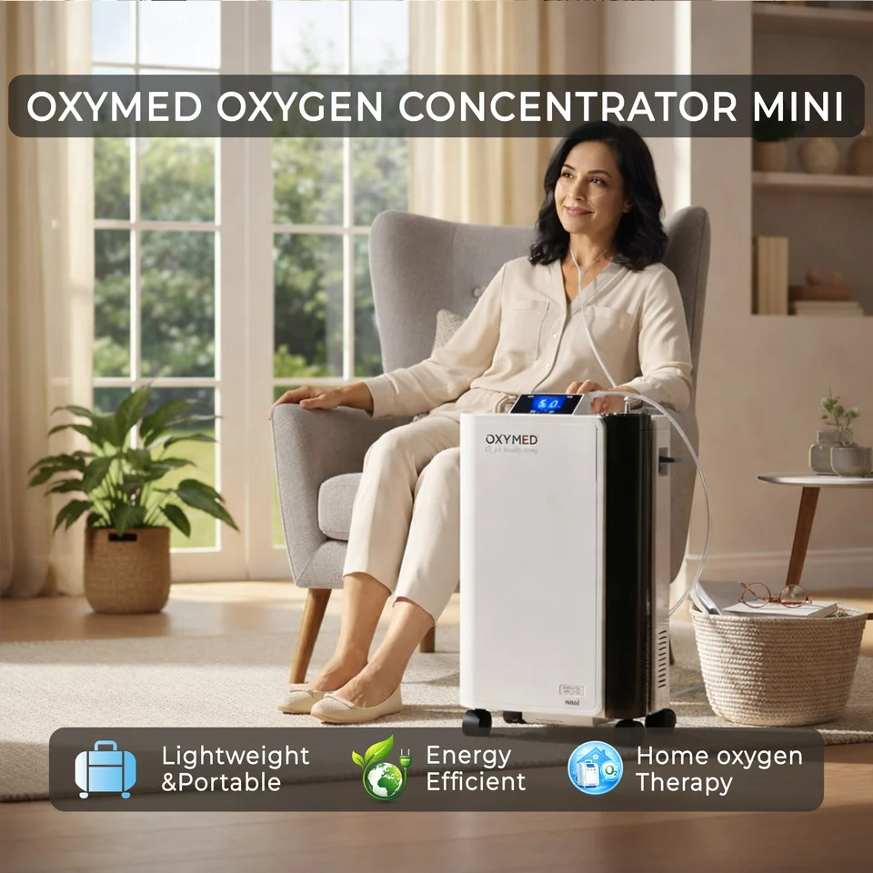 Oxymed Mini 5 LPM Oxygen Concentrator home use lifestyle