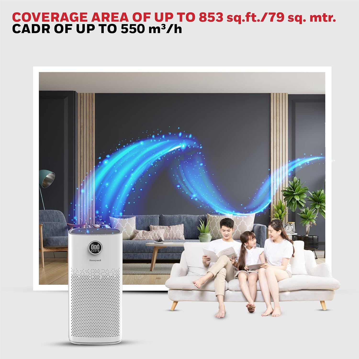 Honeywell Air Touch P2 coverage area and CADR