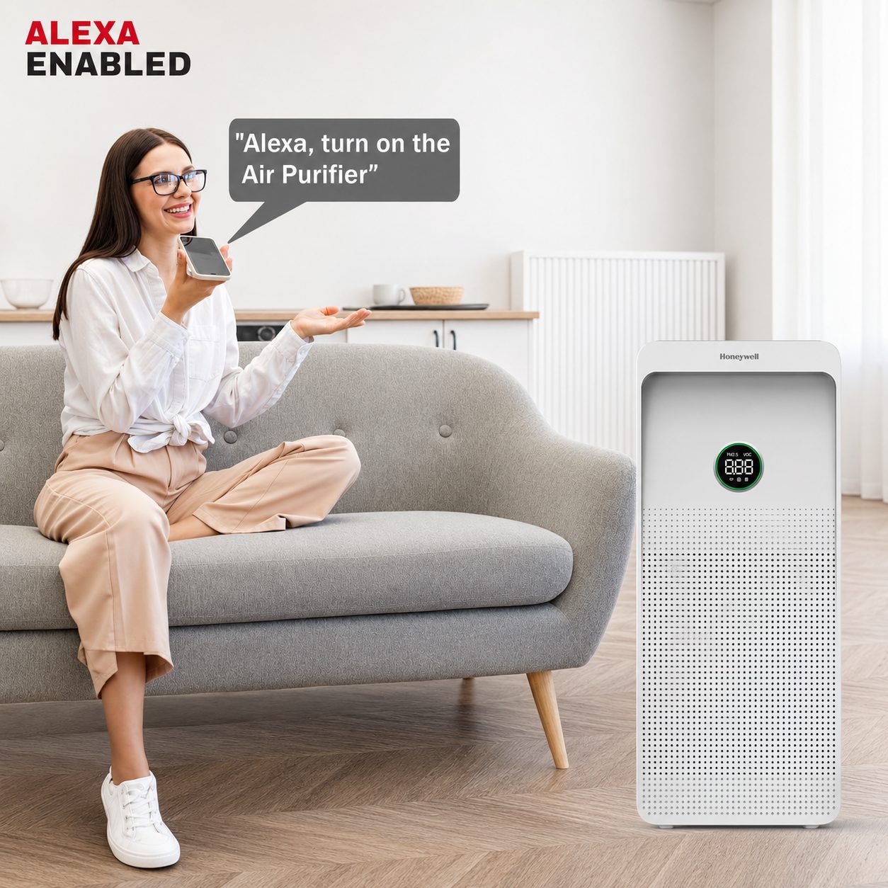 Honeywell Air Touch U1 Alexa voice control