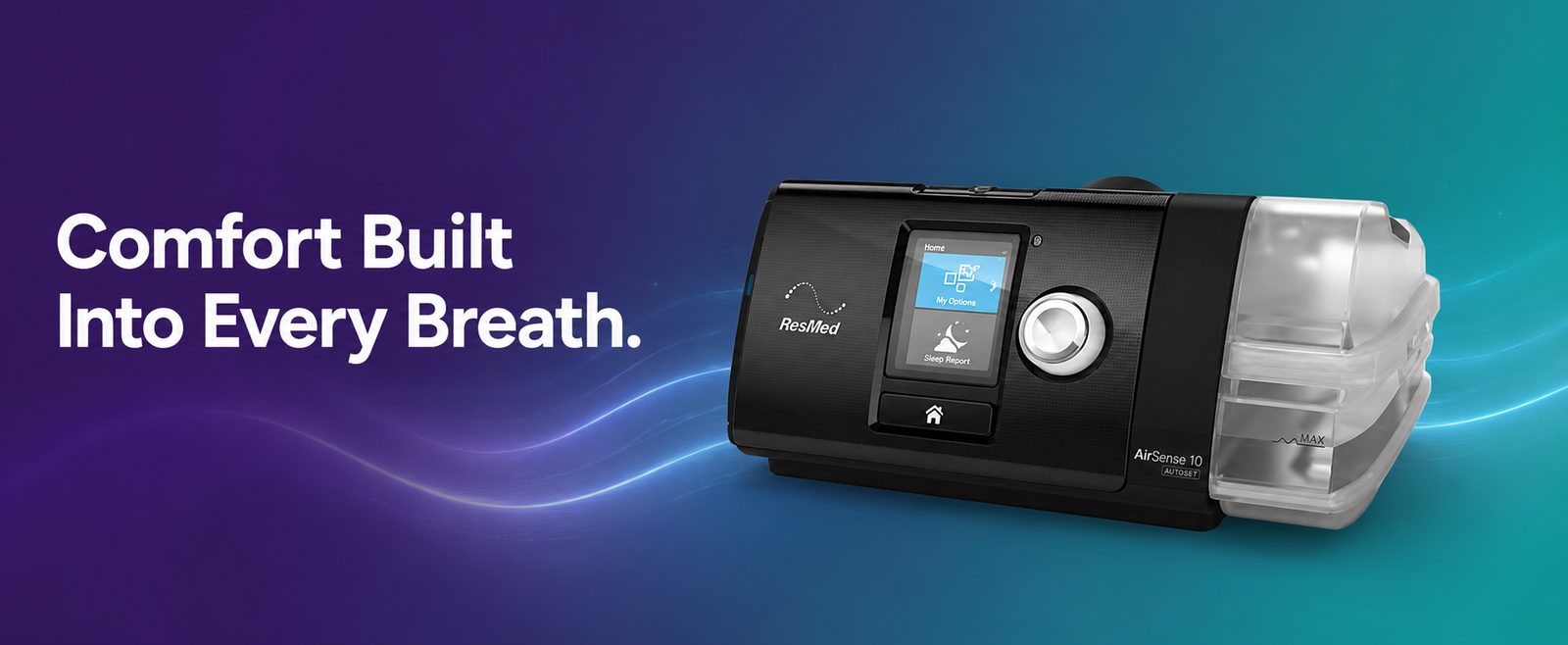 ResMed AirSense 10 comfort: AutoRamp, EPR, consistent therapy delivery