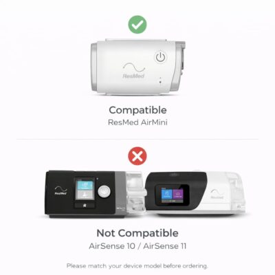 ResMed AirMini compatible standard filter — not compatible with AirSense 10 or AirSense 11, match your device model before ordering