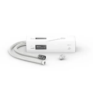 ResMed AirMini setup pack box with coiled slim CPAP tubing and connector
