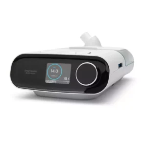 Philips Respironics DreamStation BiPAP AVAPS noninvasive ventilator with 14.0 cmH2O pressure control display