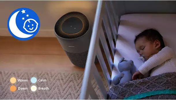 Philips AC2221 sleep mode with ambient nightlight for nursery