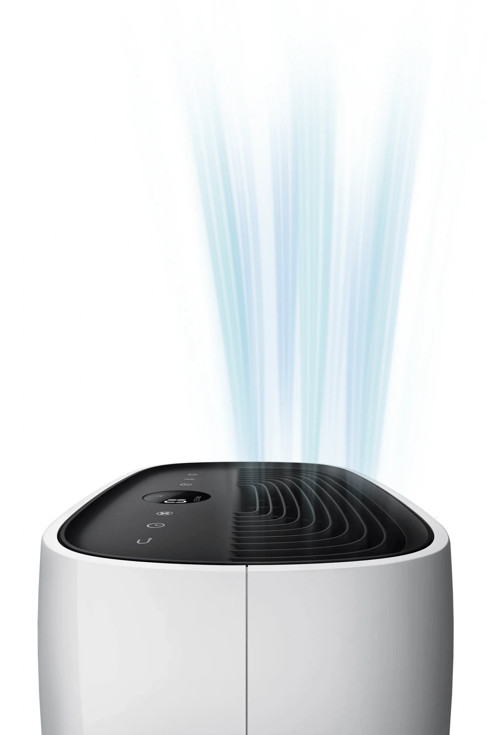 Philips AC2887/20 top view showing purified air output streaming upward