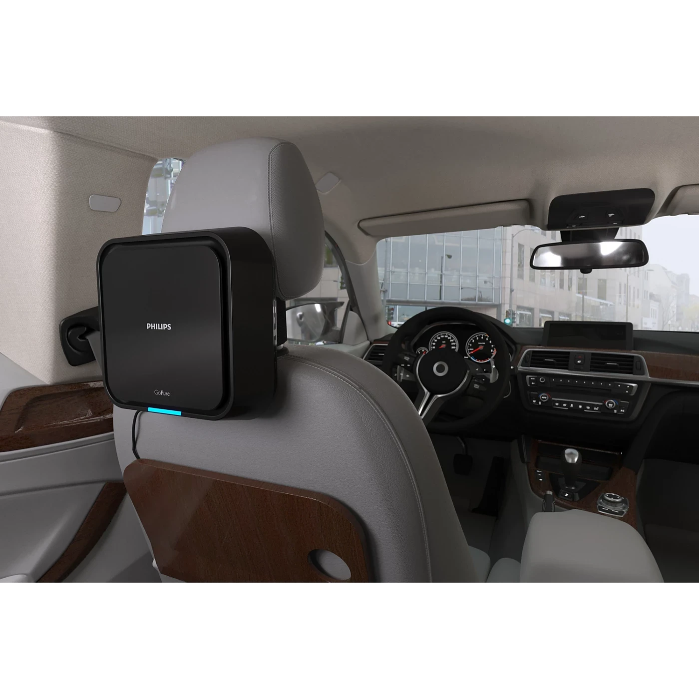 Philips GoPure 5212 headrest mount with attachment belt