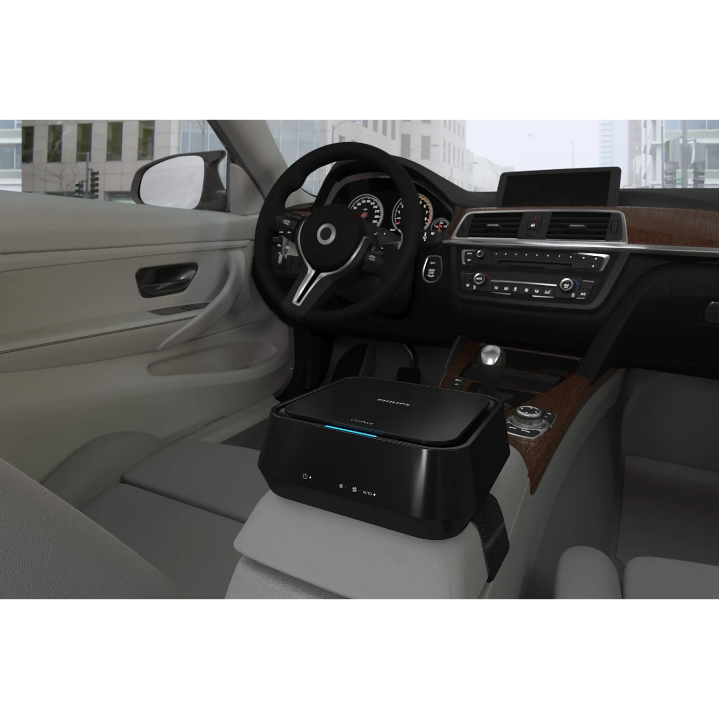 Philips GoPure 5211 installed on car center console