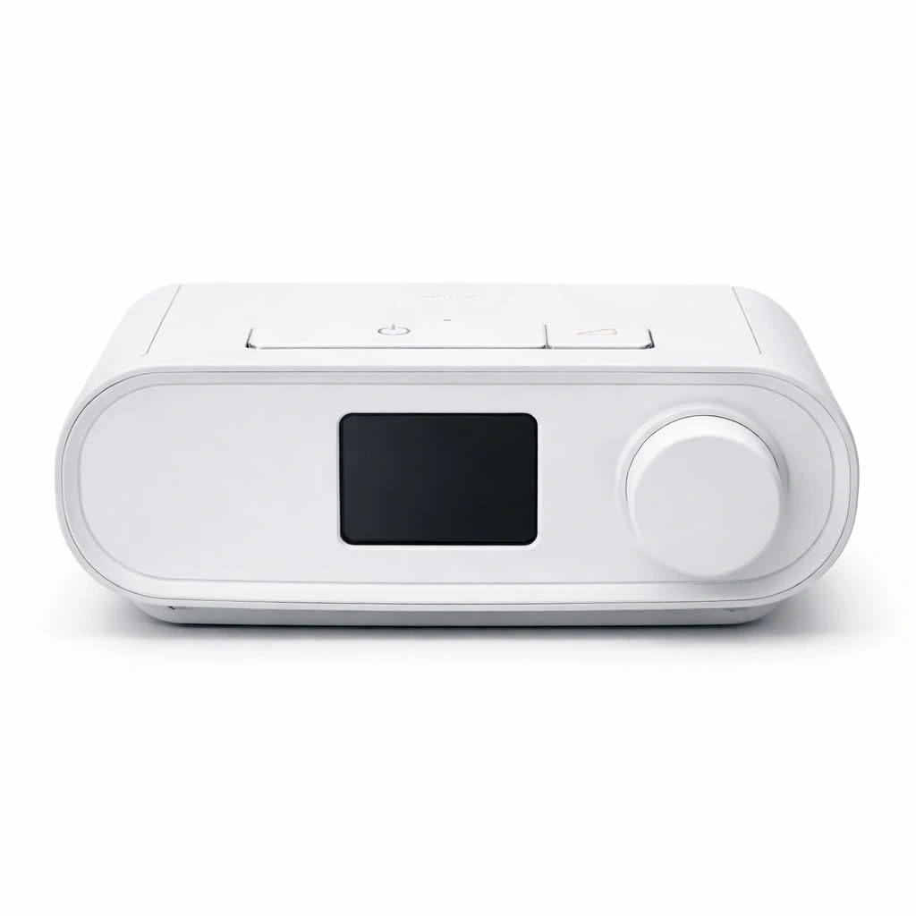 DreamStation Auto CPAP Machine front view showing display and dial control