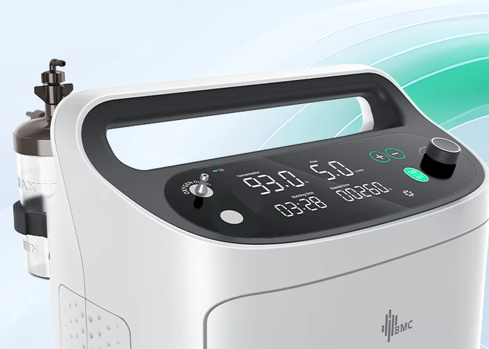 BMC SO1 5A Oxygen Concentrator display and control panel closeup