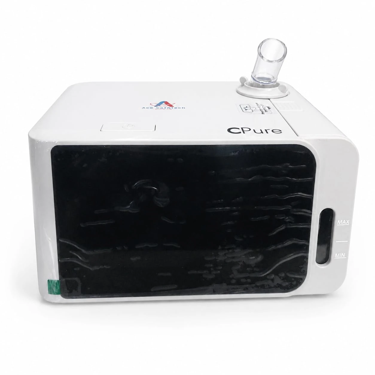 Cpure CPAP Device front view with color LCD screen and intelligent pressure management