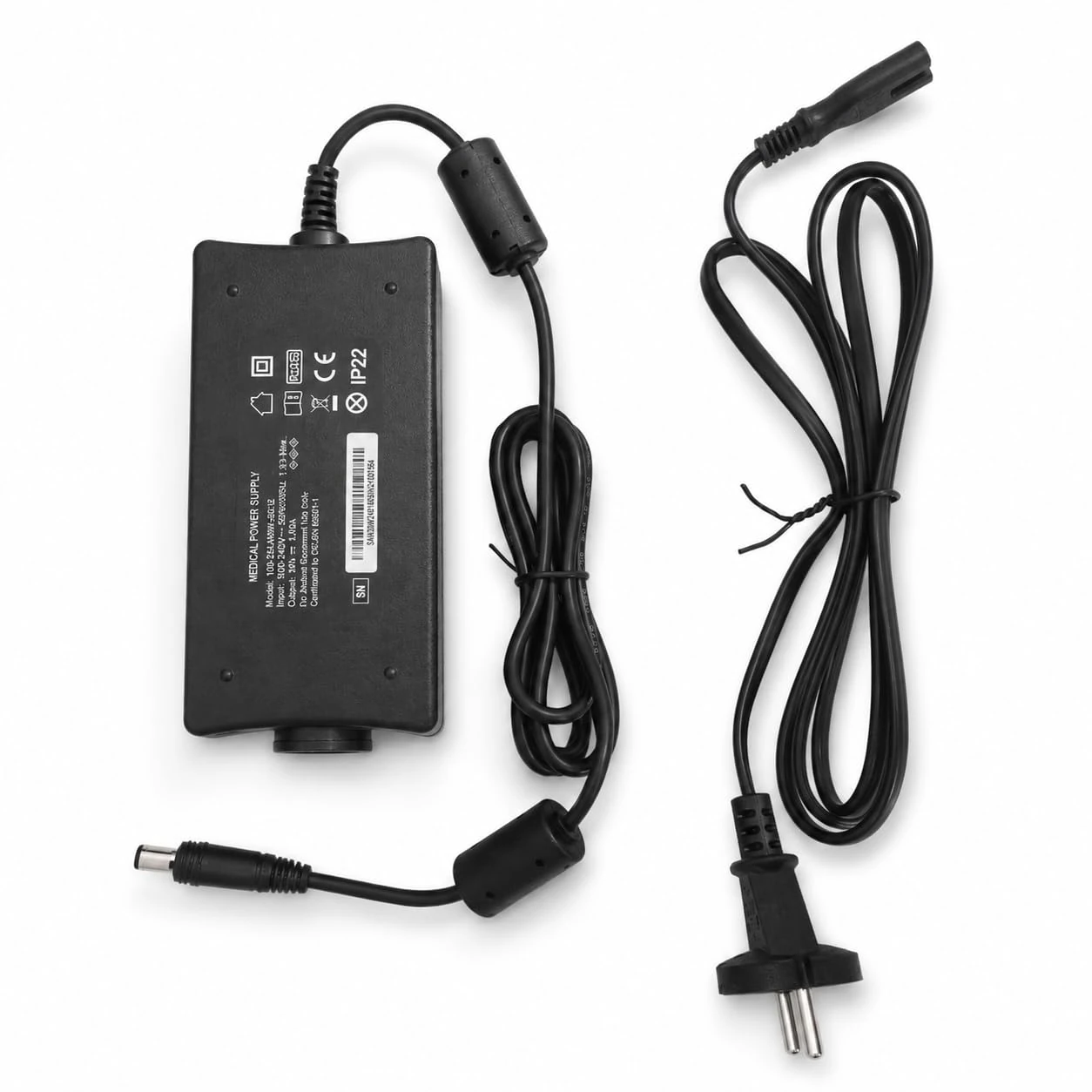 Cpure CPAP power adapter and cable