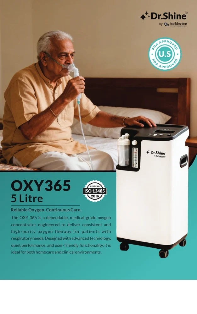 Dr Shine Oxy365 5 LPM Oxygen Concentrator specifications overview
