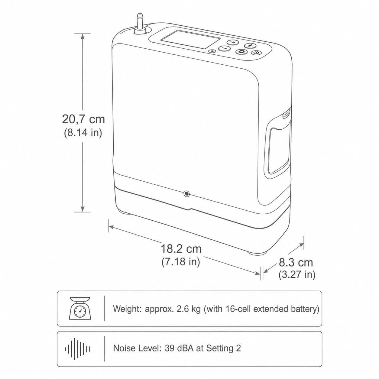 Inogen Rove 6 Portable Oxygen Concentrator specifications