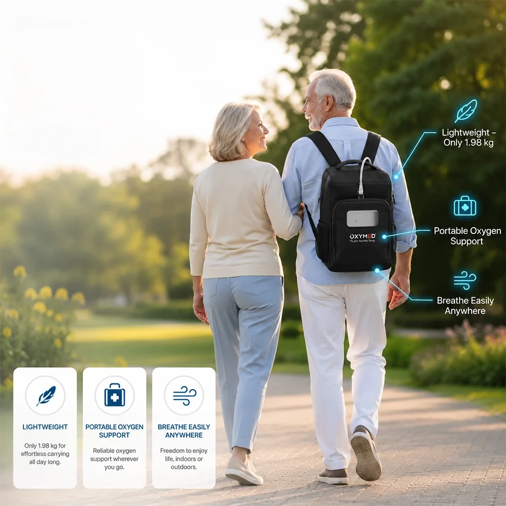 Oxymed P2 Portable Oxygen Concentrator lightweight design