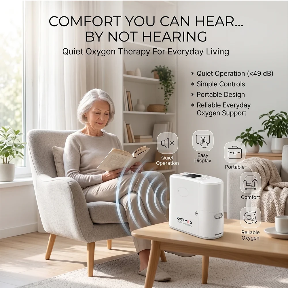 Oxymed P2 Portable Oxygen Concentrator operation