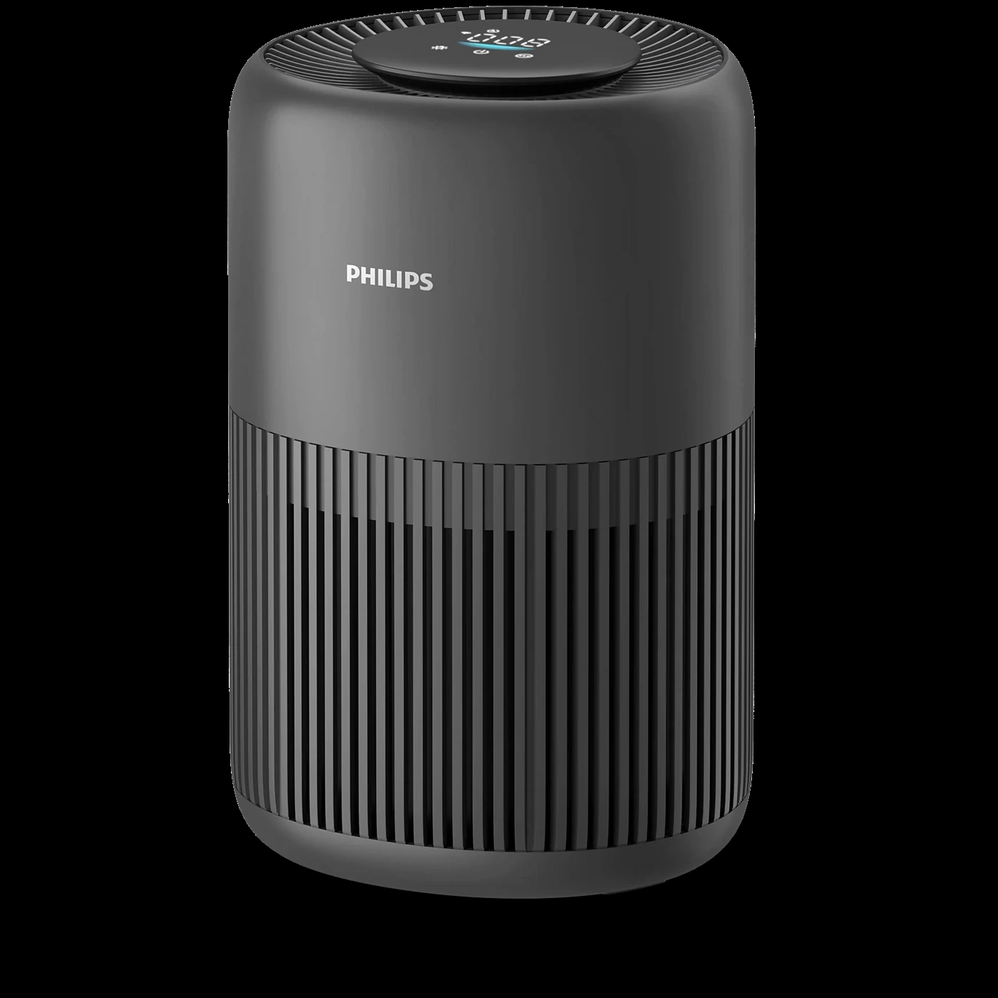 Philips AC0950/60 air purifier angled view showing compact cylindrical design