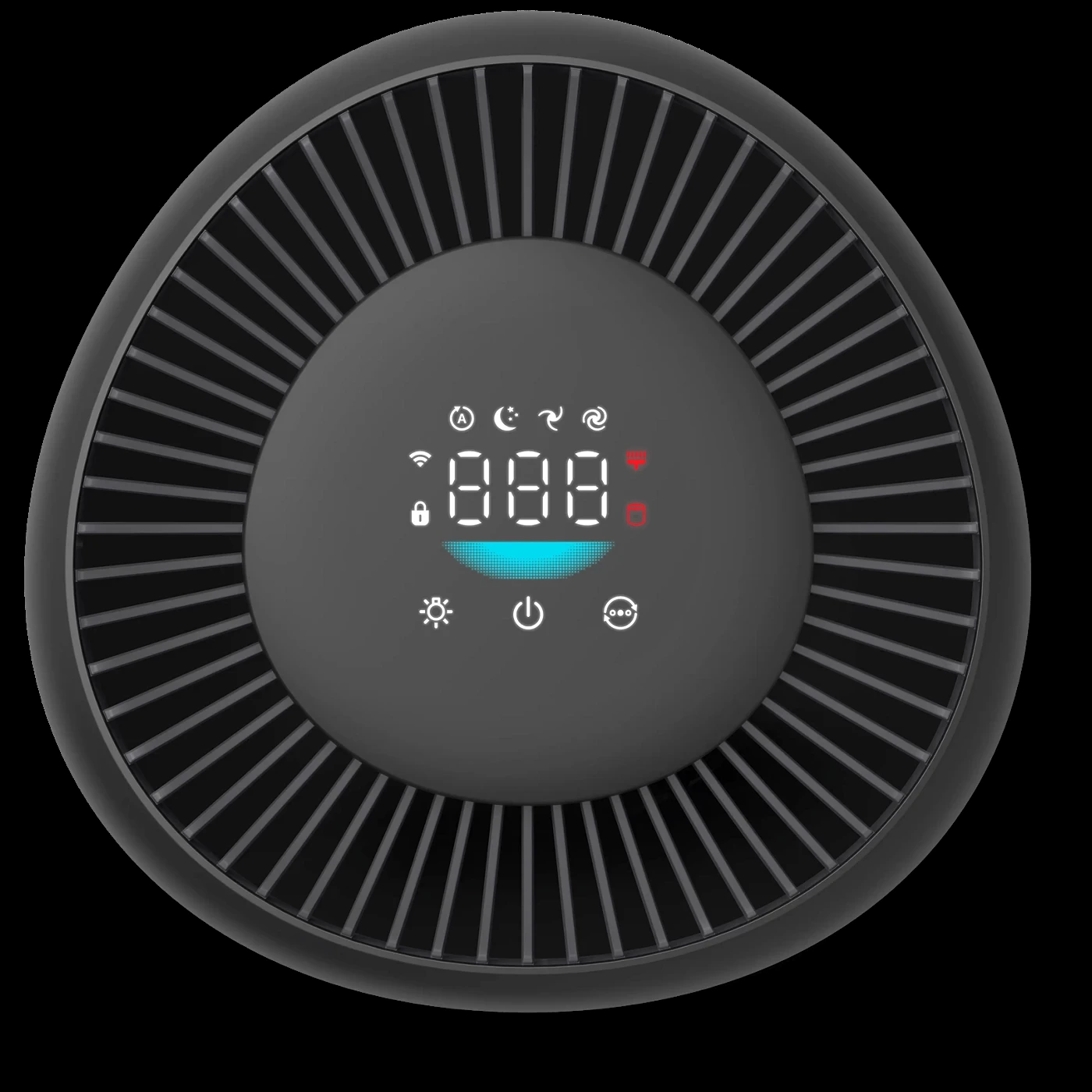 Philips AC0950/60 top control panel with digital PM2.5 display, WiFi and child lock icons