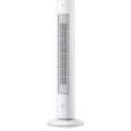 Philips Tower Fan 5000 Series cooling a living room with sheer curtains