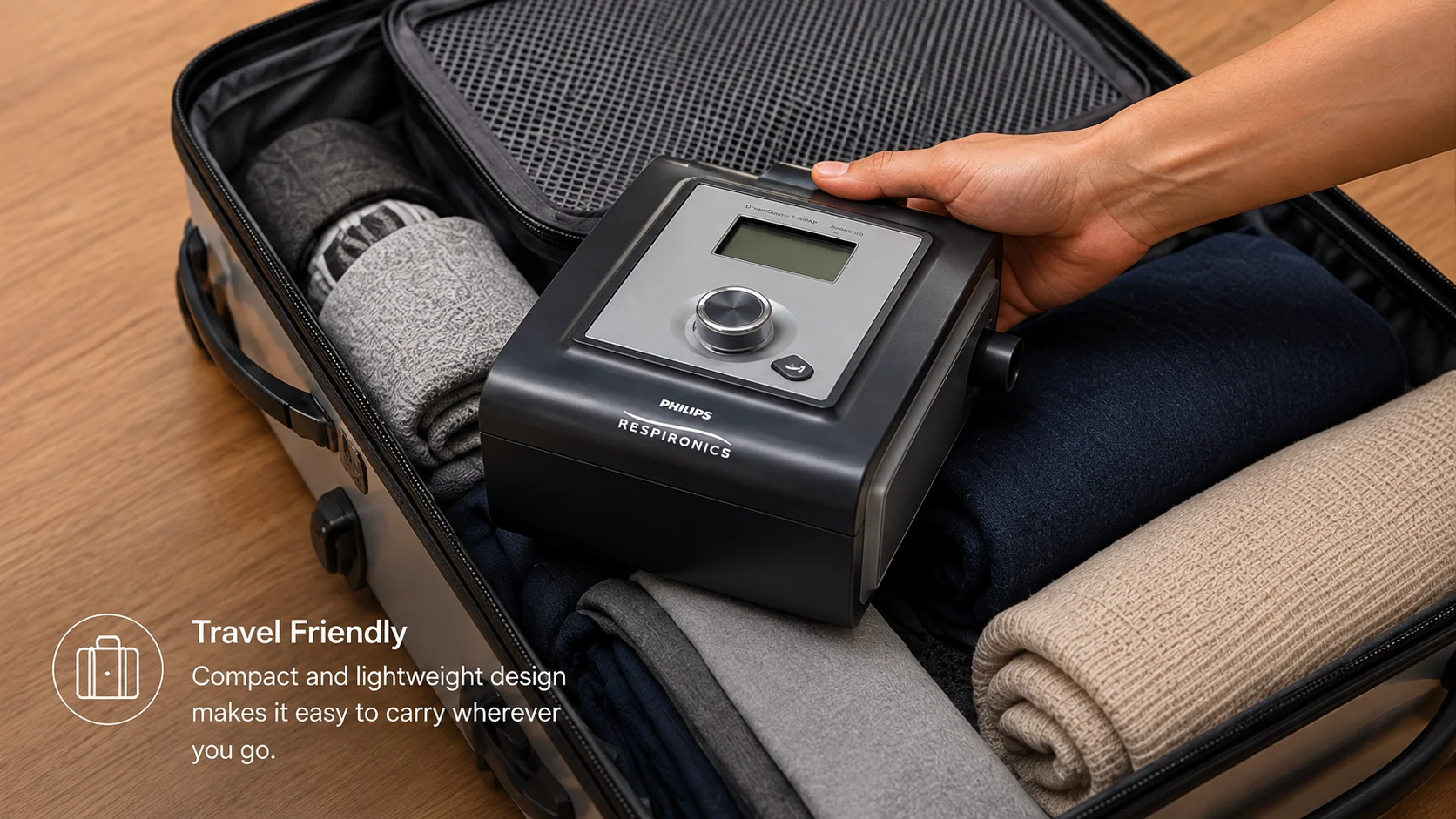Philips DreamStation BiPAP Auto BiFlex travel friendly compact lightweight design