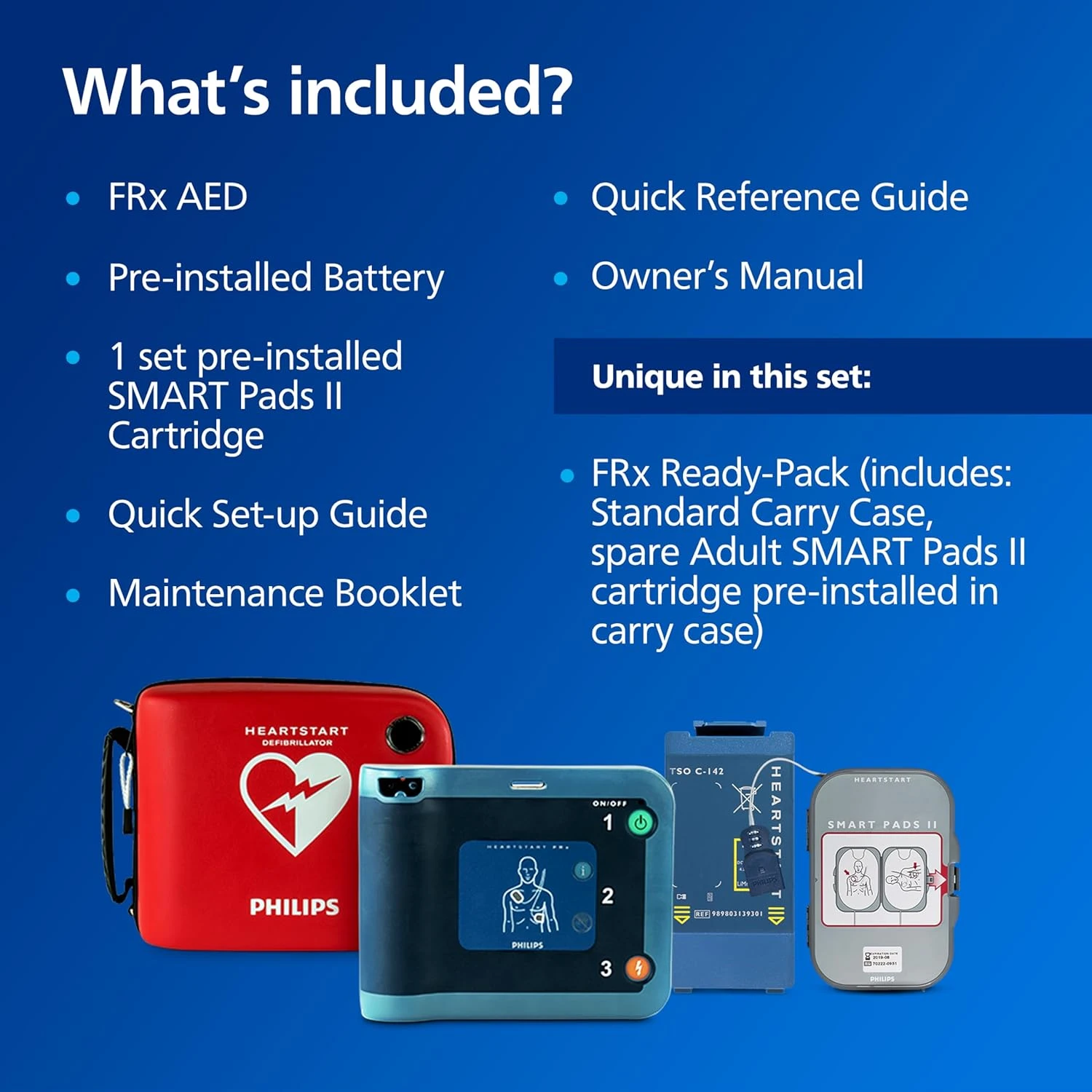 Philips HeartStart FRx what's included in the box