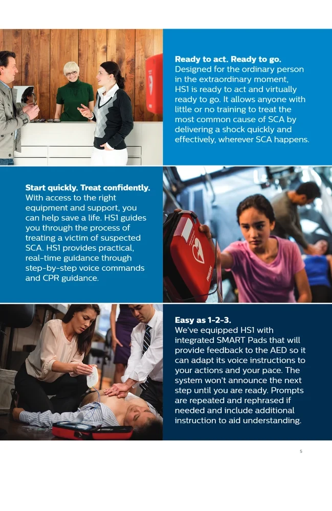 Philips HeartStart HS1 AED CPR guidance