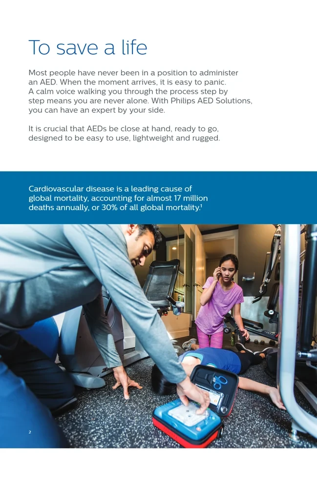 Philips HeartStart HS1 AED ready to act out of the box