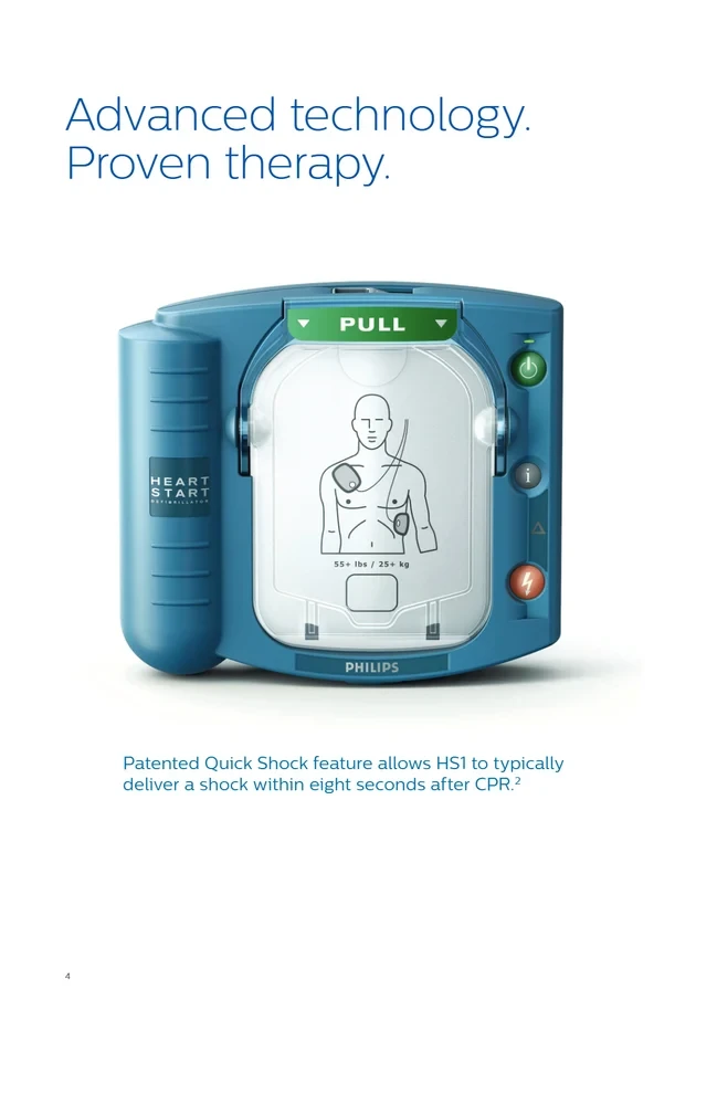 Philips HeartStart HS1 AED helps save a life