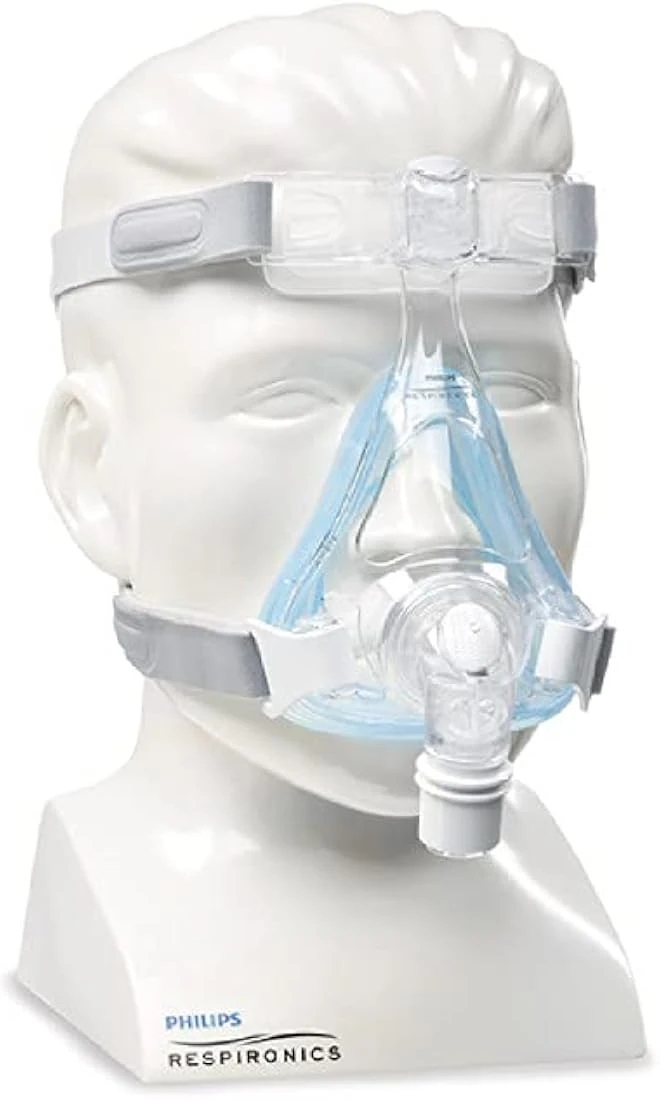 Philips Amara Gel full face mask shown on a manikin