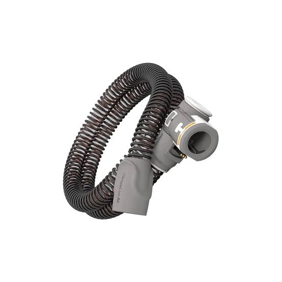 ResMed ClimateLineAir heated tubing, coiled, angled view