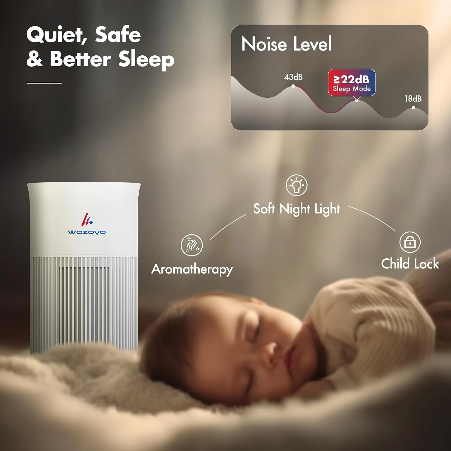 WOZOYO Pure Air PA1 aromatherapy compartment and child lock